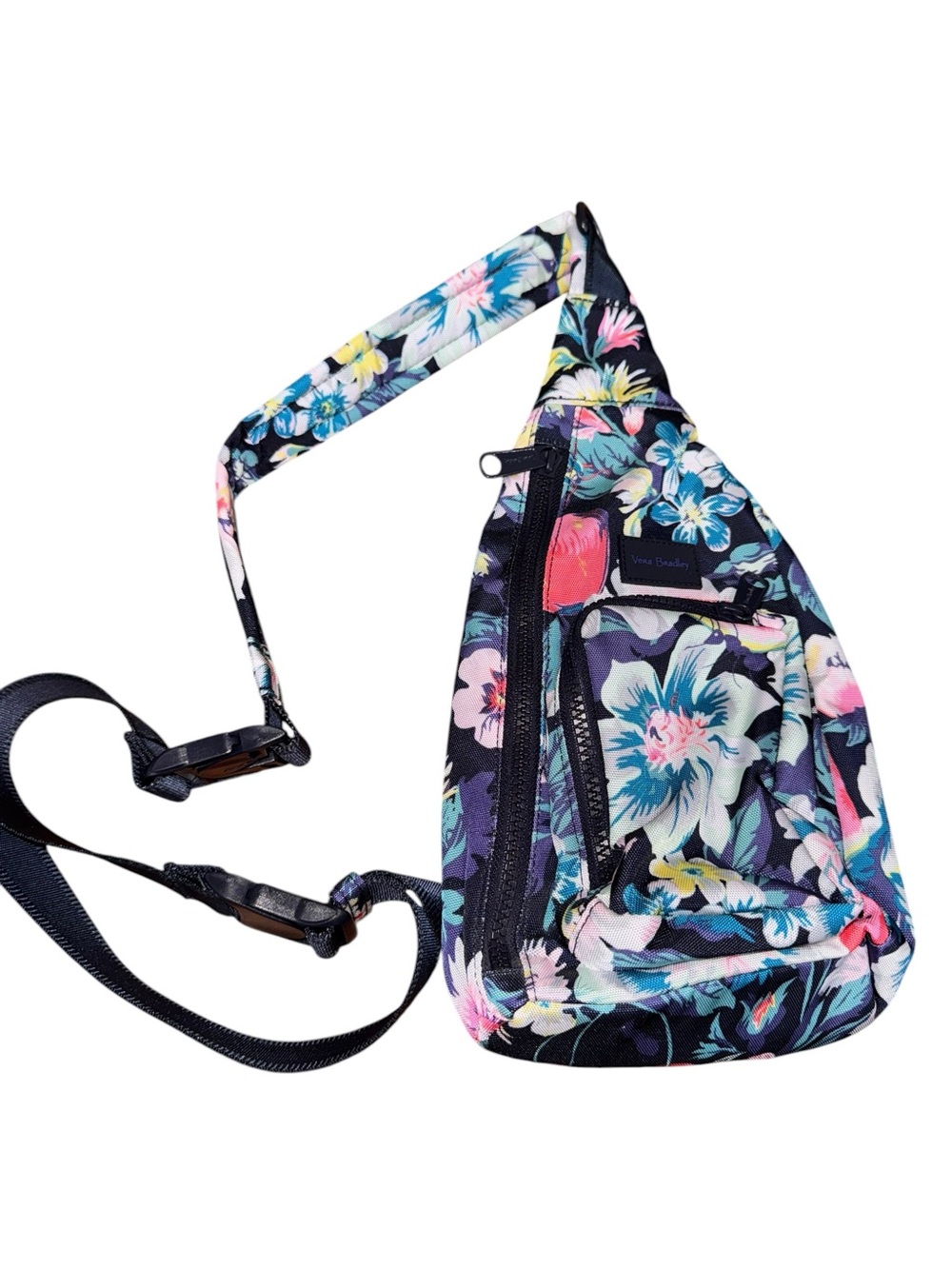 Vera Bradley Navy Floral Sling Bag
